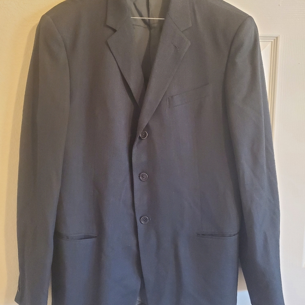 Harry Rosen Men’s Grey Pea Coat - Modern Tailored Peacoat
